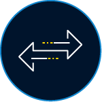 CPG Arrow outline pointing in opposite directions